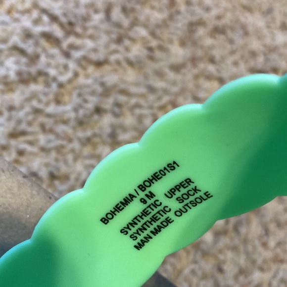 NWT Steve Madden Bohemia sandals slides womens sz 9 Lime Green New Shoes Jelly - Picture 5 of 11